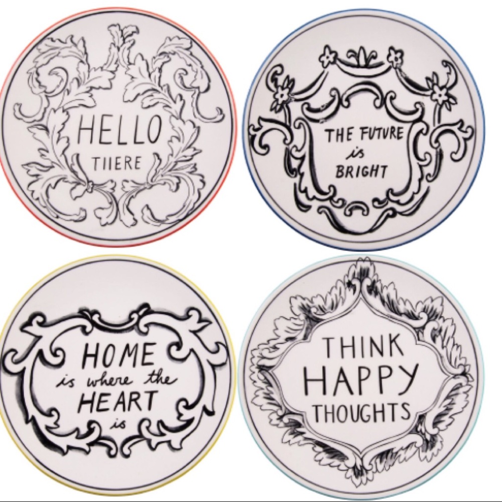 Molly Hatch Good Thoughts Dessert Plate - Picture 3 of 8